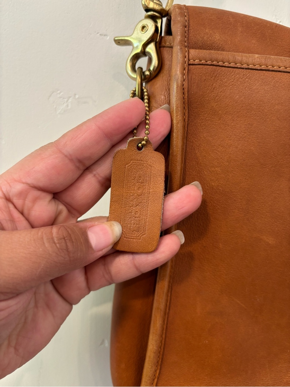 Vintage Coach Lexington British Tan Briefcase Messenger Bag Brass Hardware - Picture 6 of 9